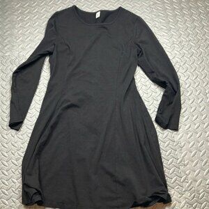 Black Long Sleeve Dress Fitted‎ A Line Casual Everyday Dress Size M